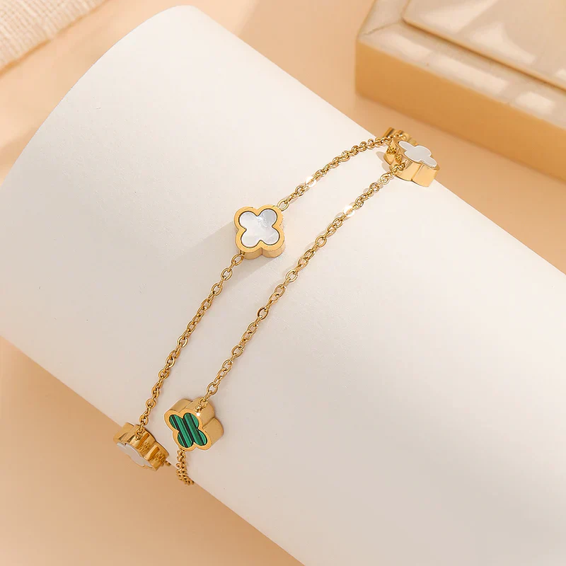Dainty Multi Clover bracelet 3 Dainty Multi Clover bracelet