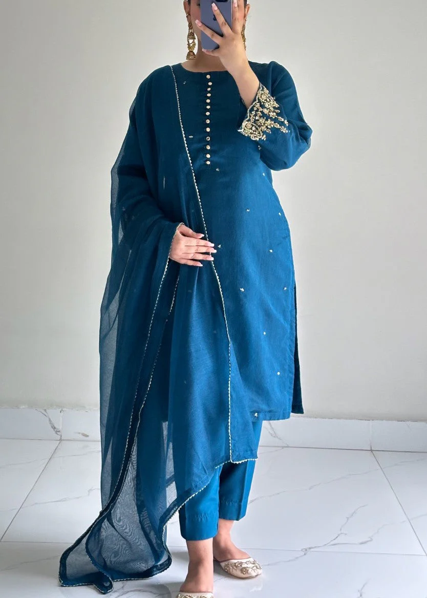 3pcs sapphire blue naaz
