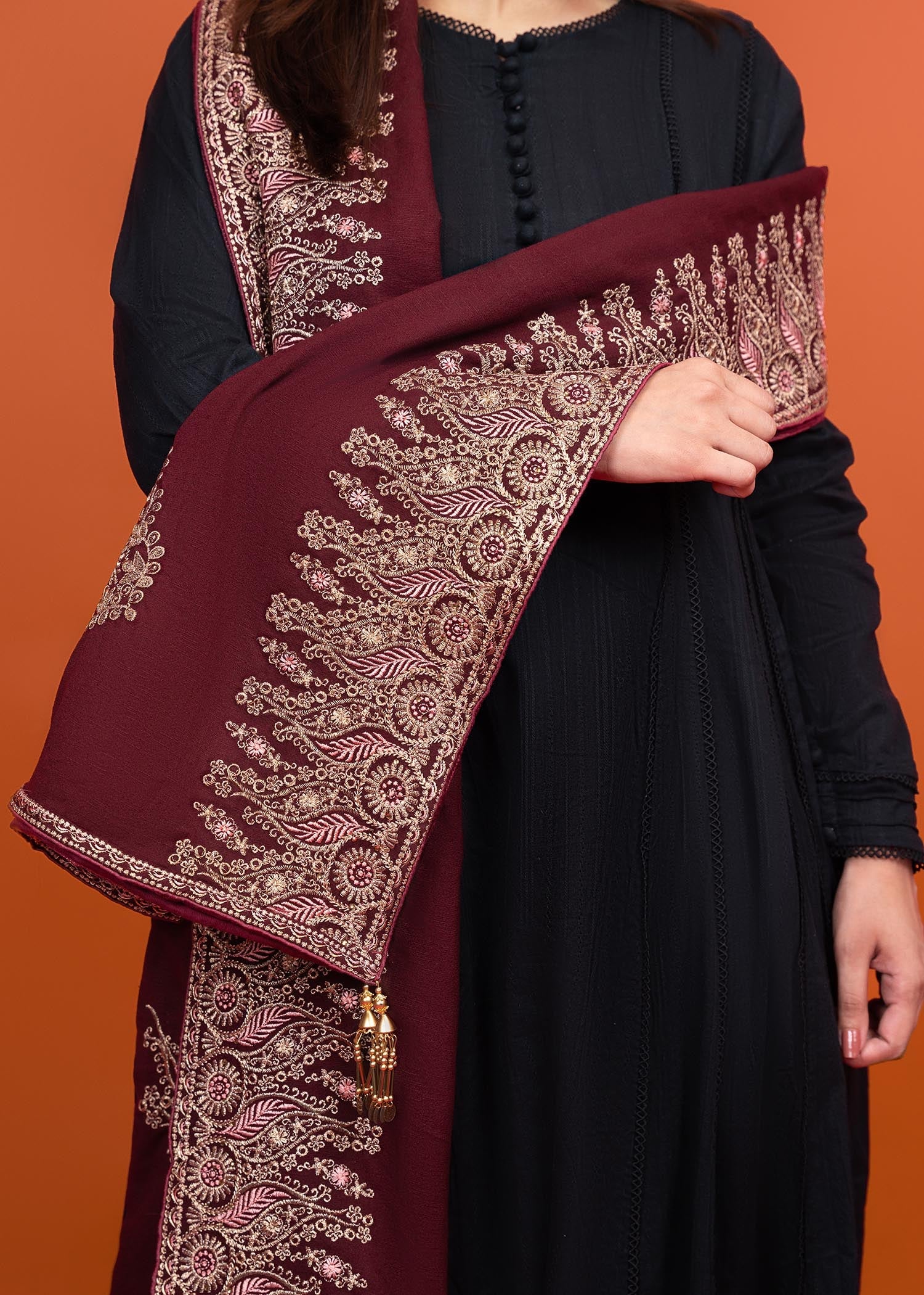 SHK-646-MOTIF MAROON