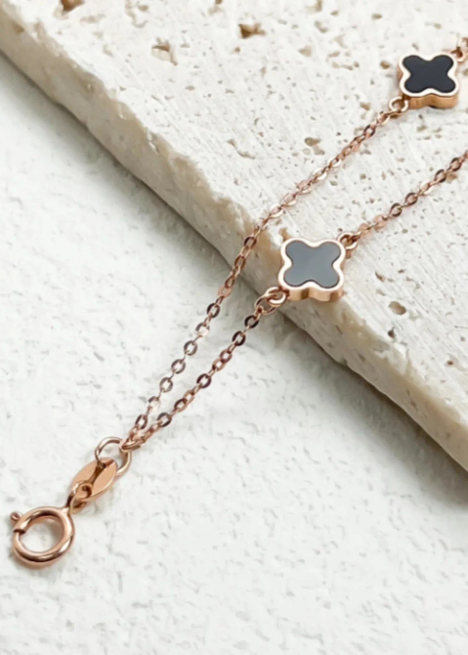 Haigh quality mini clover brecelet double layer beads chain brecelet