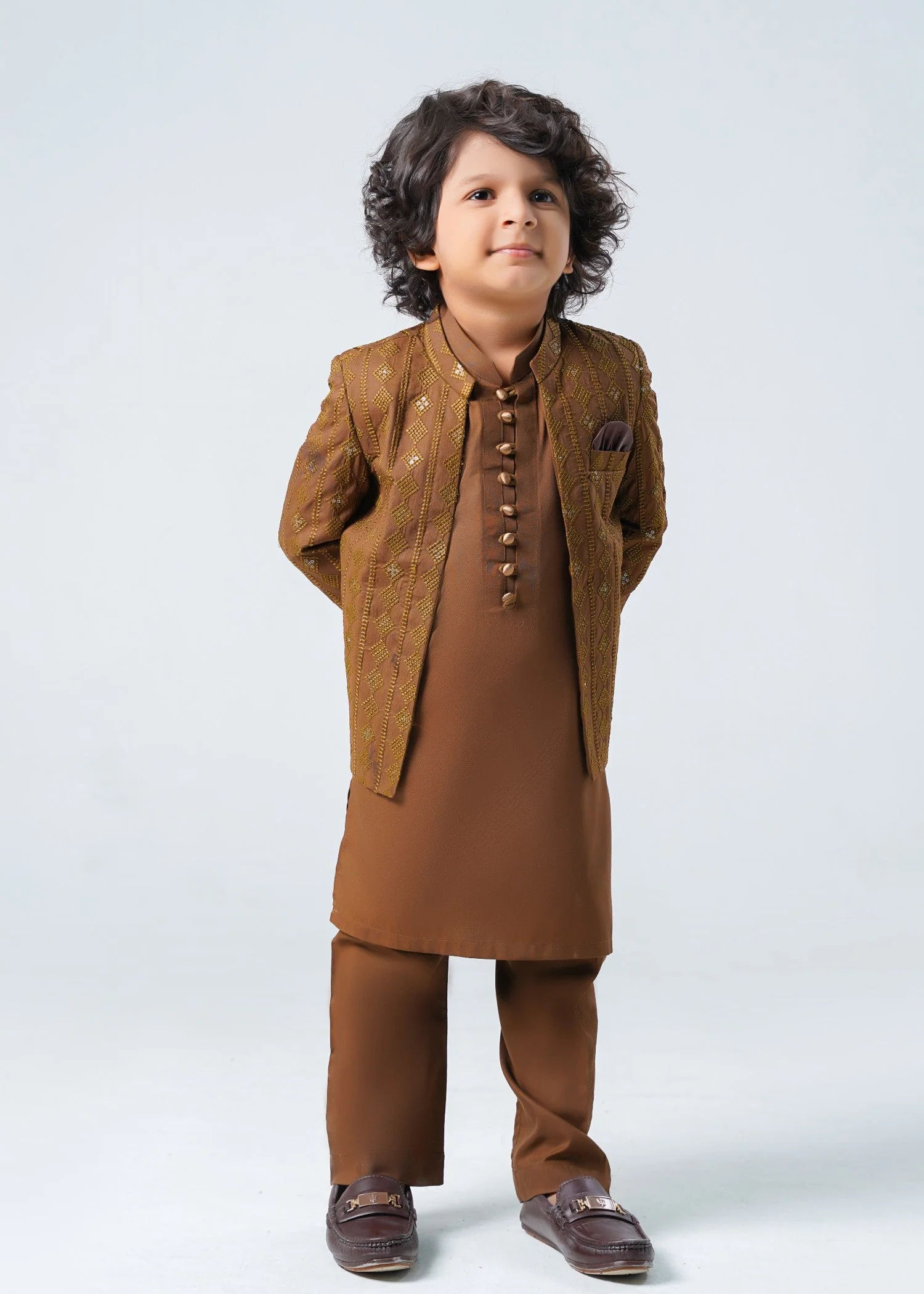 Brown Prince Coat Suit P34