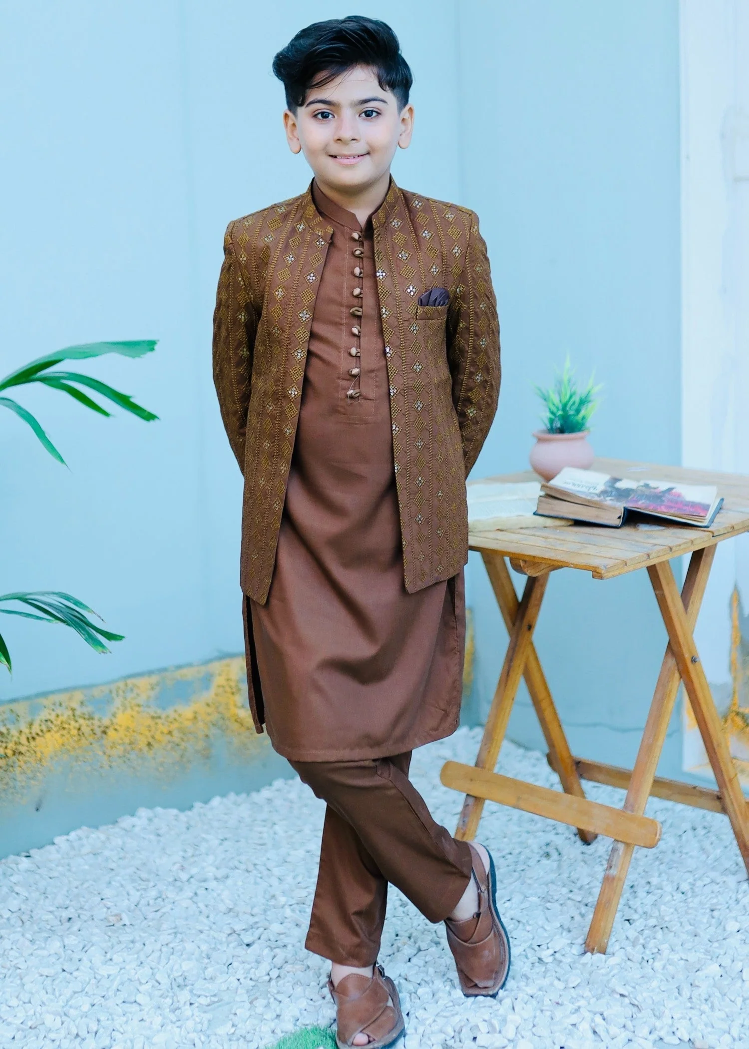Brown Prince Coat Suit P34