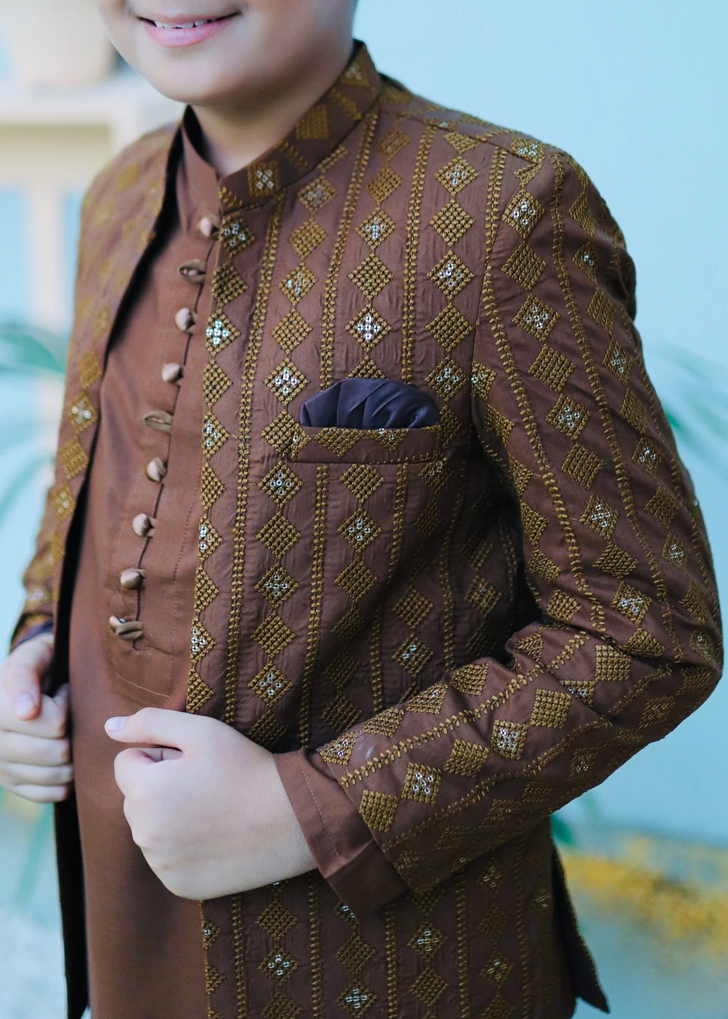 Brown Prince Coat Suit P34