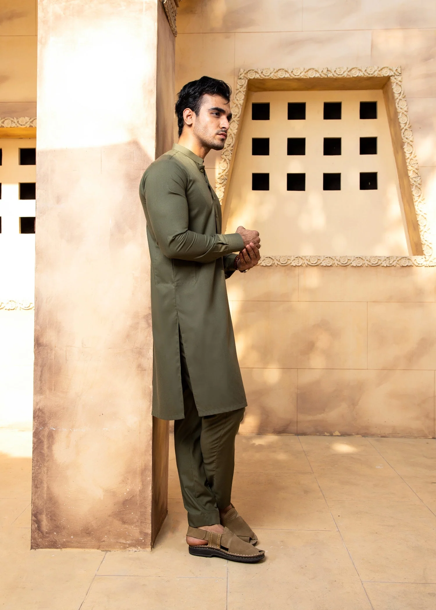 Army Green Kurta Trouser