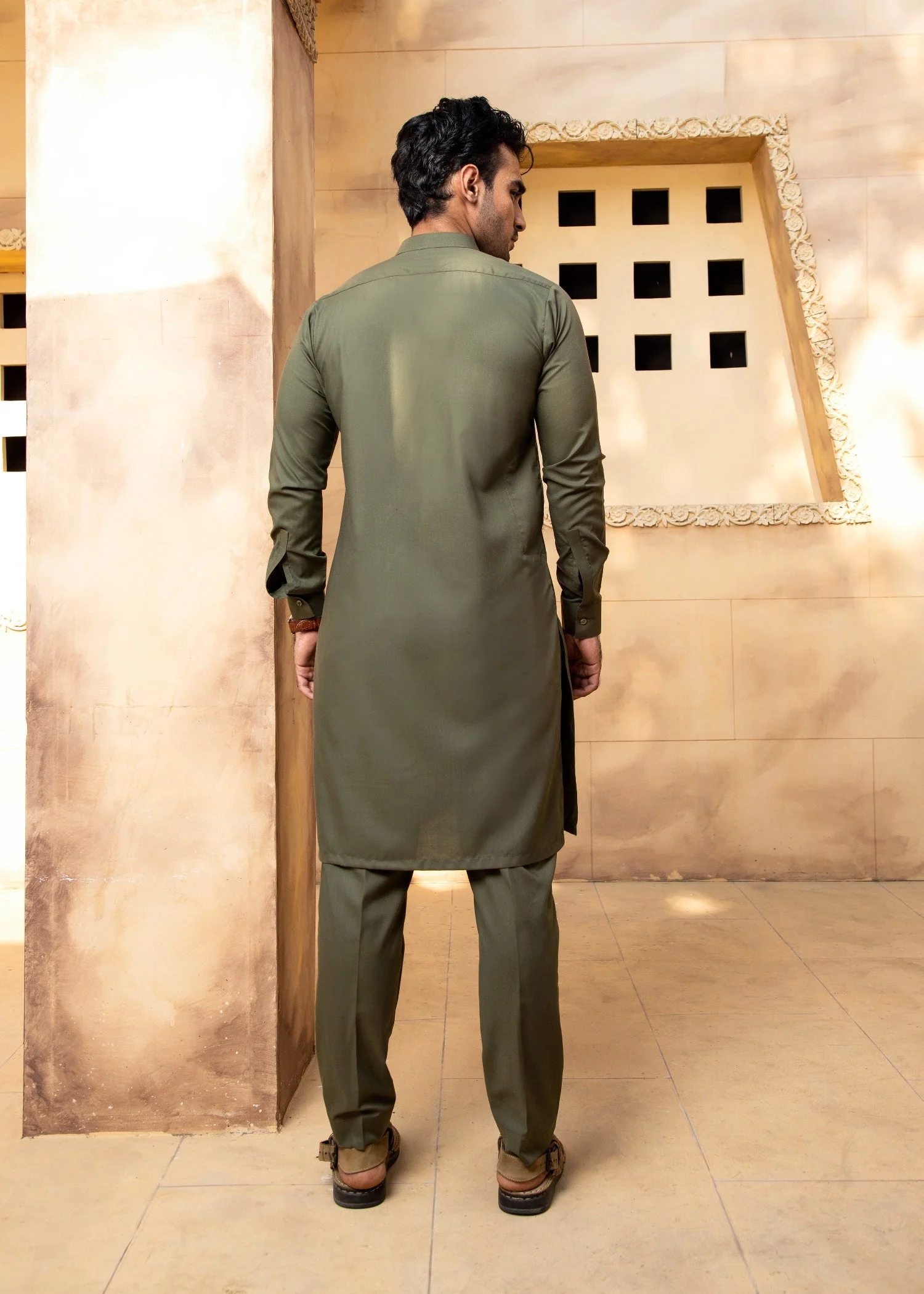 Army Green Kurta Trouser
