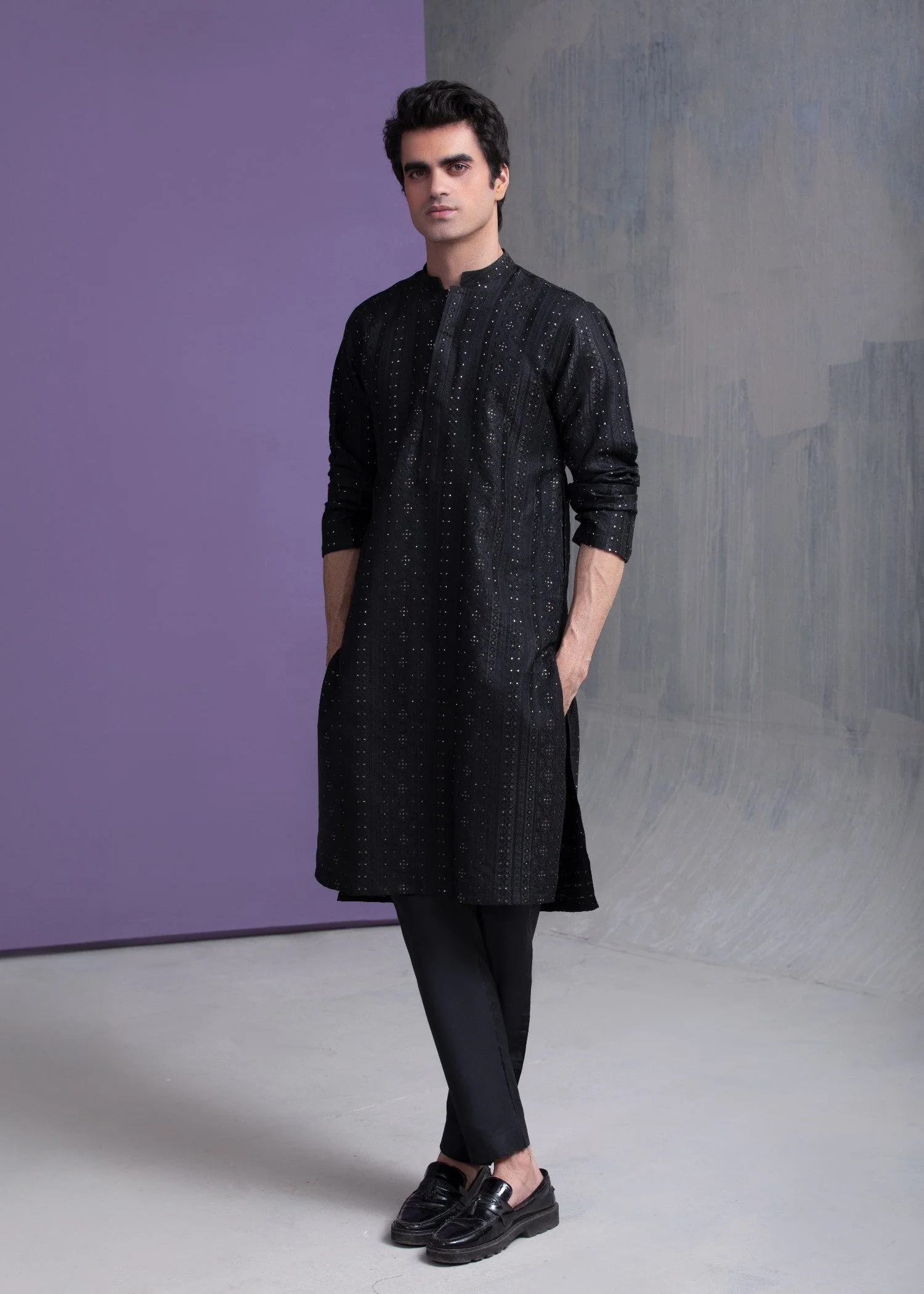 Black & Gold Zari all handwoven cotton/silk jacquard set
