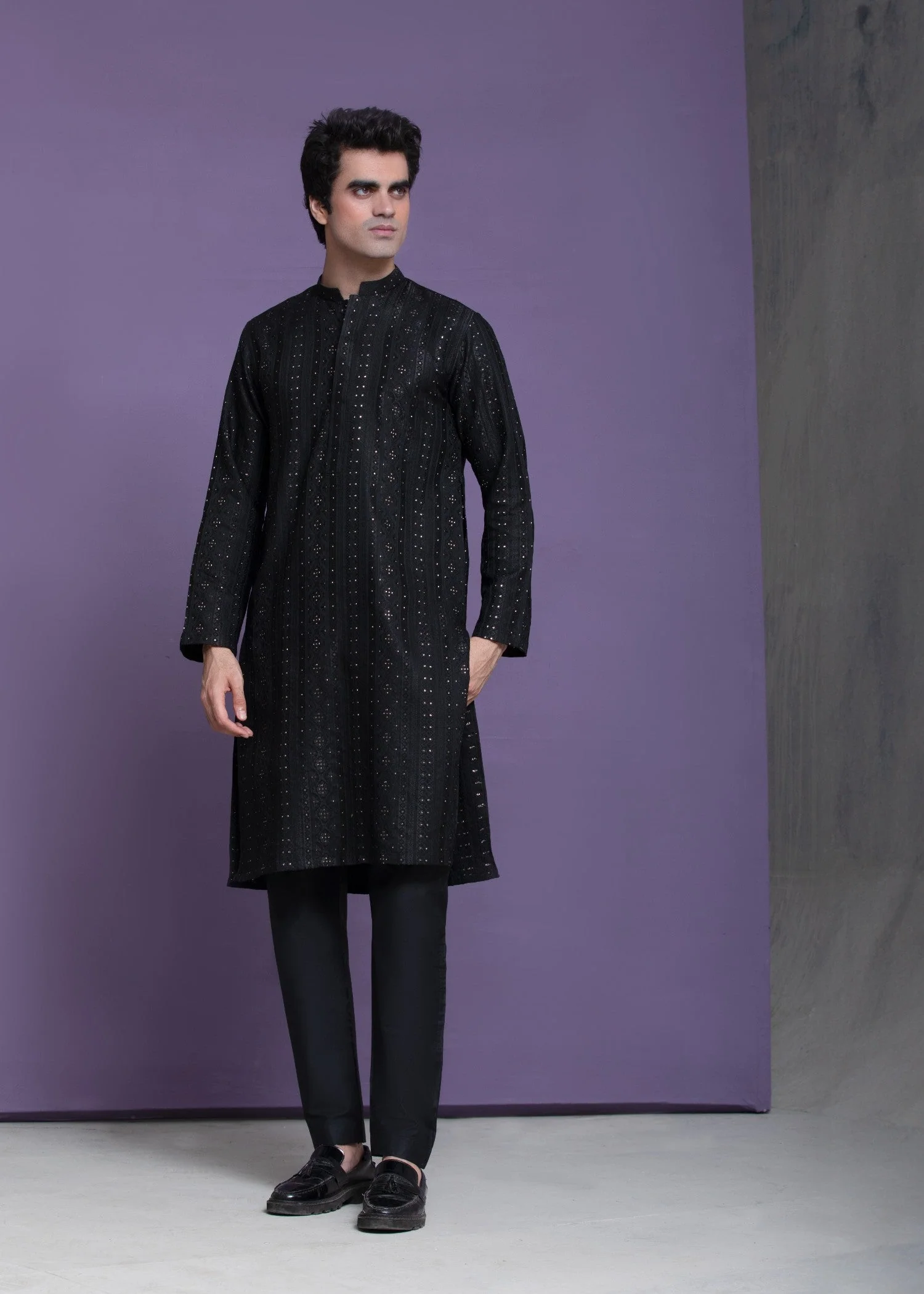 Black & Gold Zari all handwoven cotton/silk jacquard set 6 Black & Gold Zari all handwoven cotton/silk jacquard set