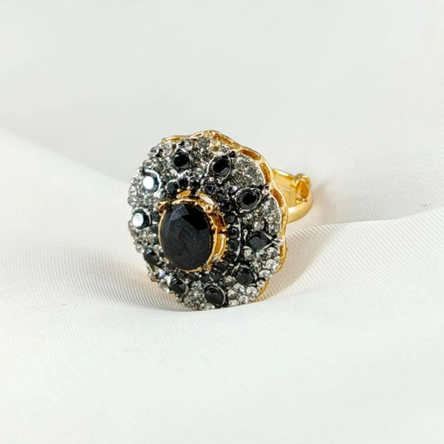 Chic by Gems| Gothic bead cover ring