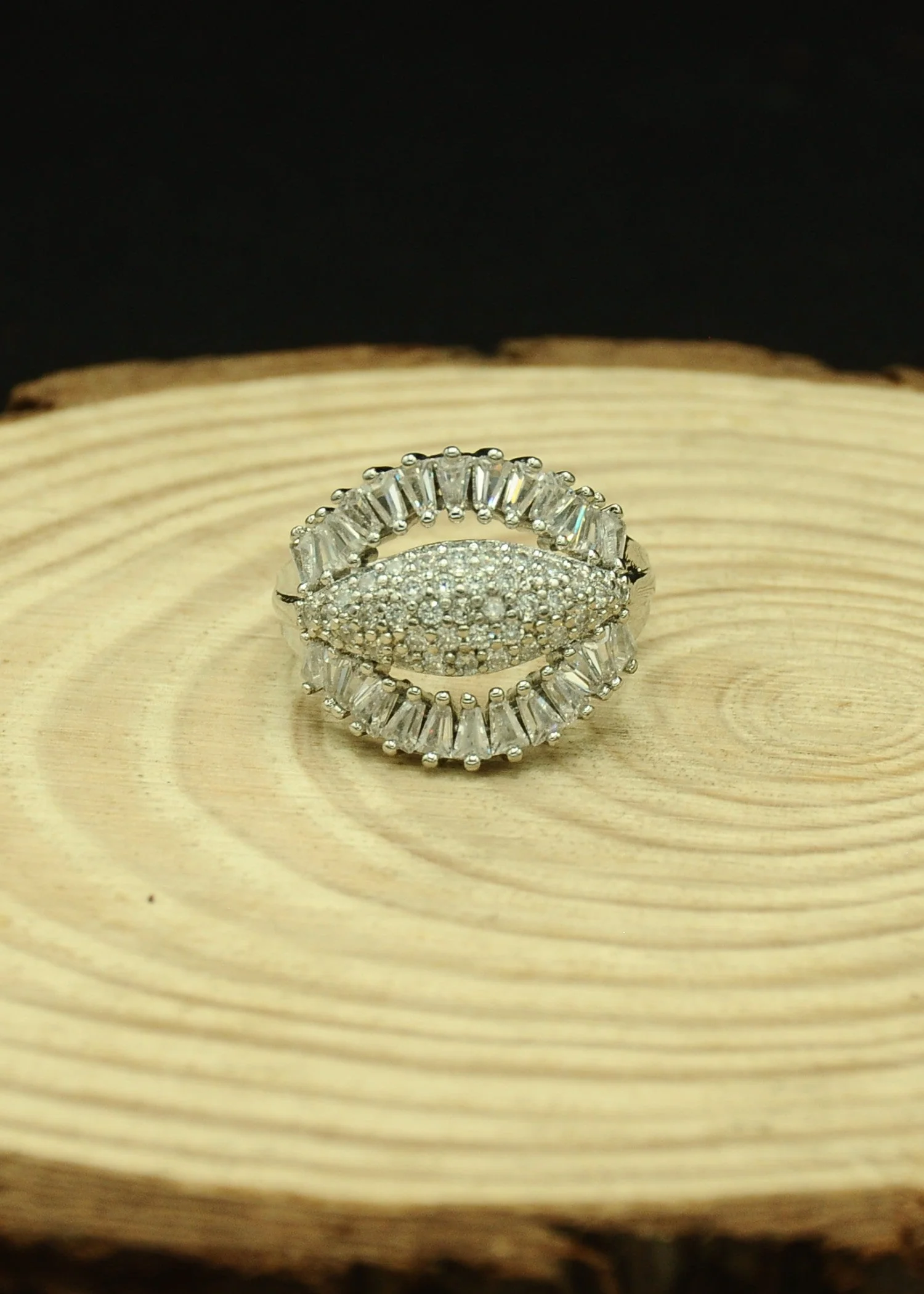 Mr.RJ |Silver Stone Silver Coated Rings