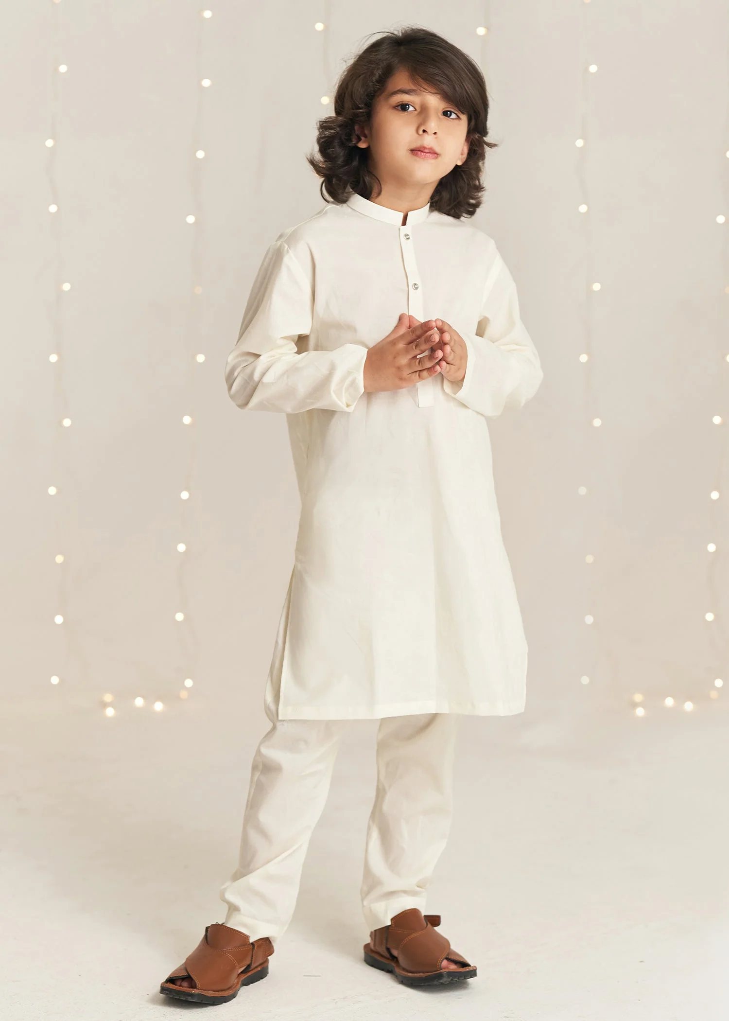 Cream Kurta Trouser