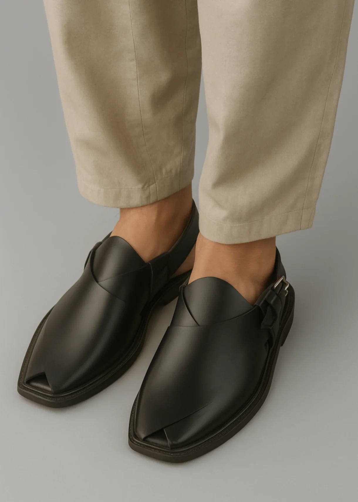 Peshawri Chappal (Charsadda) Black