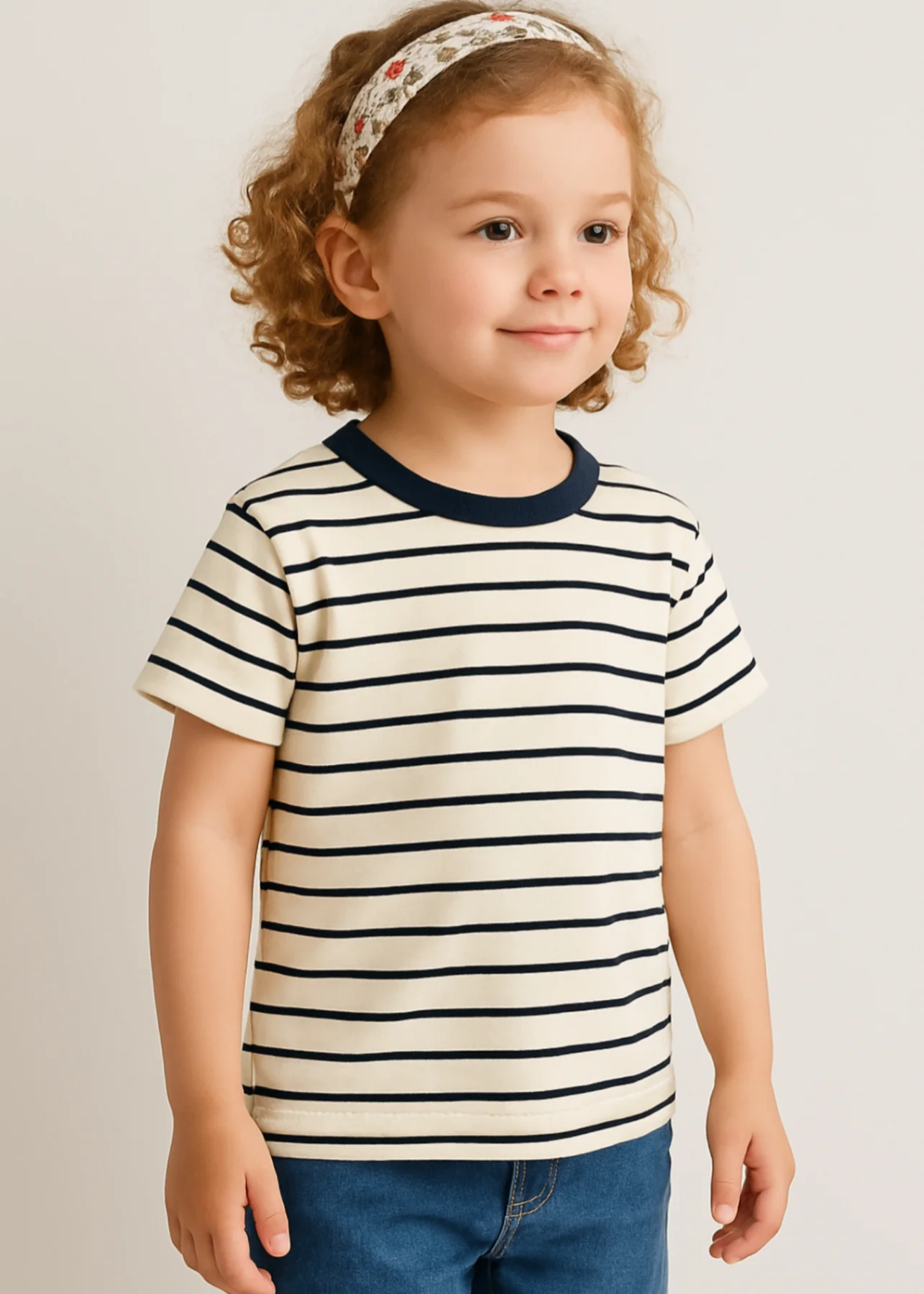 Striped short-sleeved t-shirt - Kids | BouncyBears Pakistan GTS52502