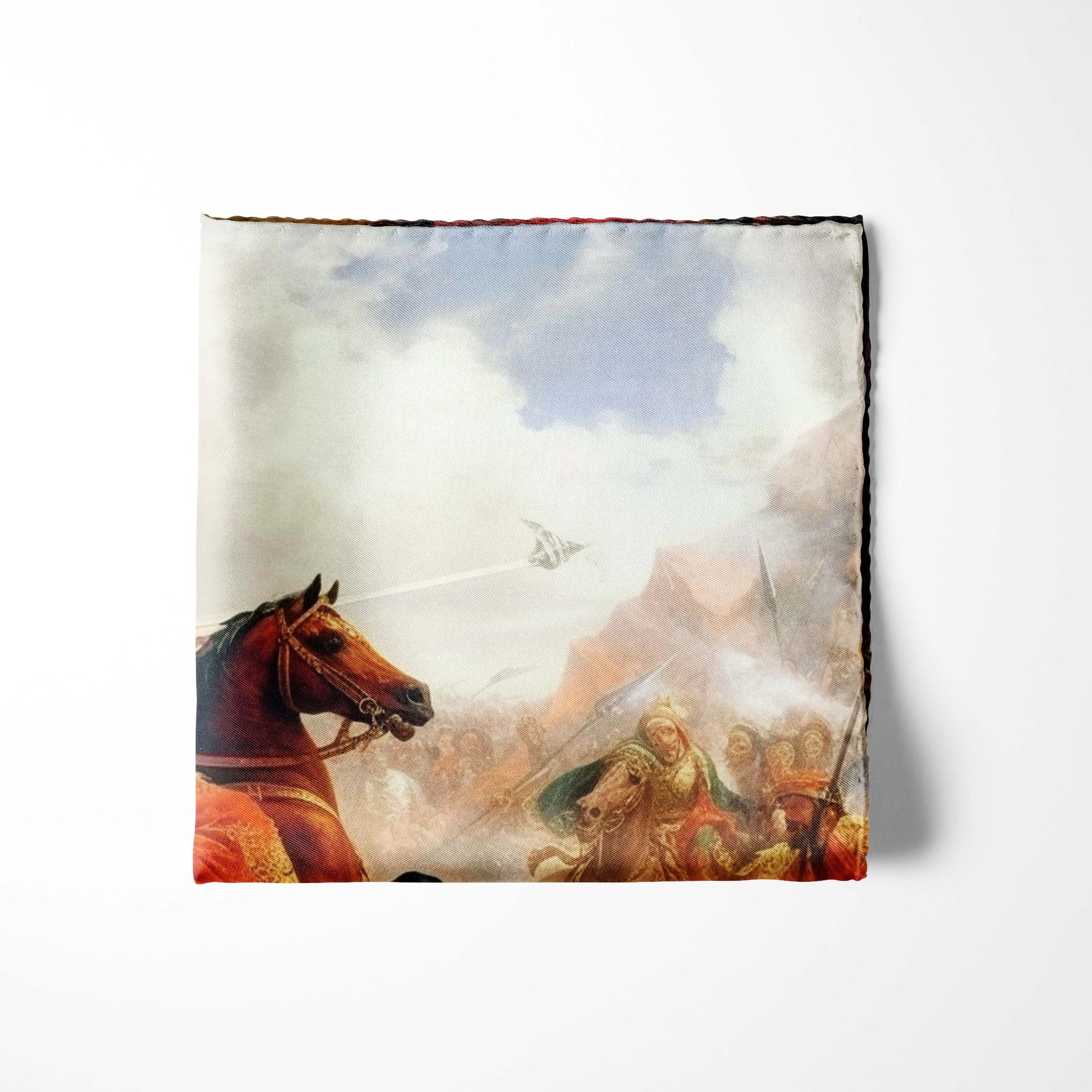 BLACK WOLF - TURKIC ORIGIN SILK POCKET SQUARE 4 BLACK WOLF - TURKIC ORIGIN SILK POCKET SQUARE