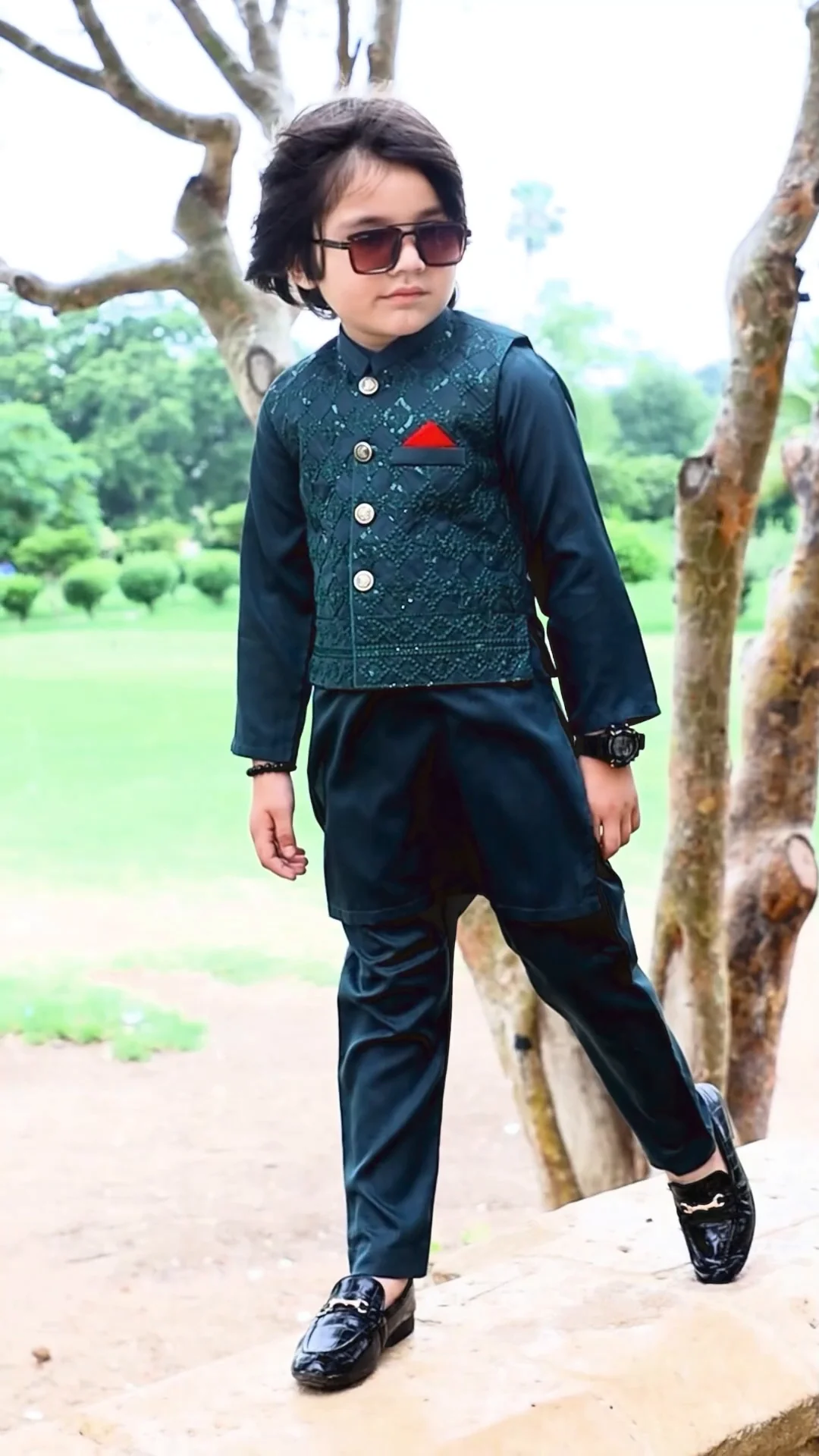 Pine Green Waistcoat Suit-KC 032