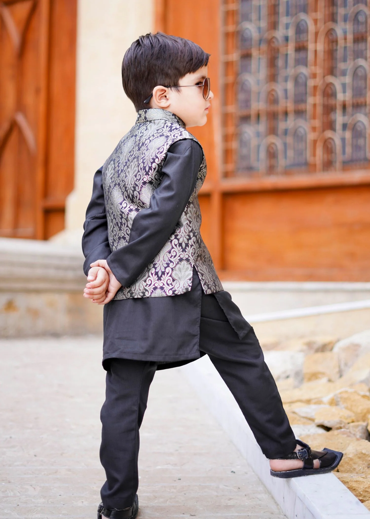 Black Waistcoat Suit - WKS 016 3 Black Waistcoat Suit - WKS 016