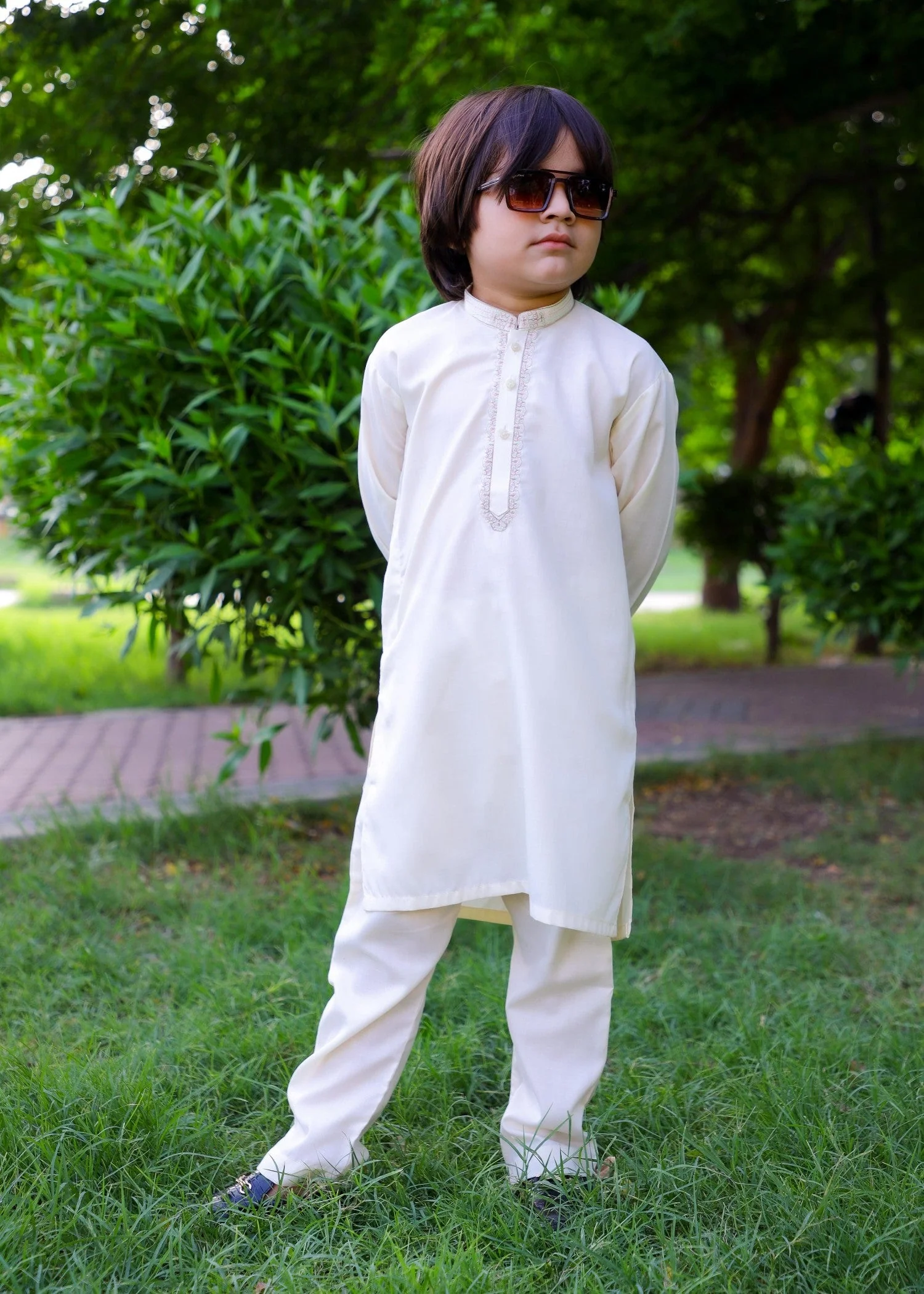 Ghost White Kurta Trouser - KE 020