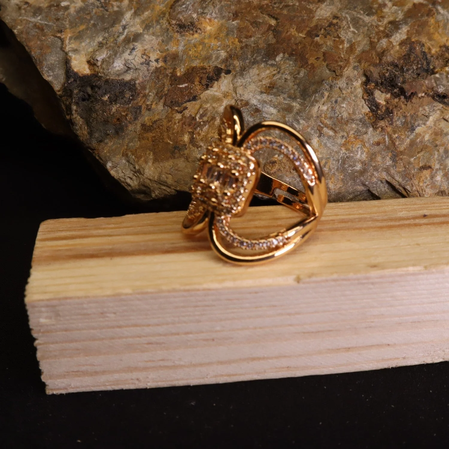 Mr.RJ| golden gold plated rings