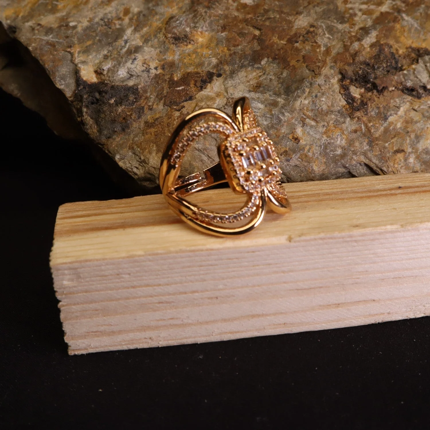 Mr.RJ| golden gold plated rings
