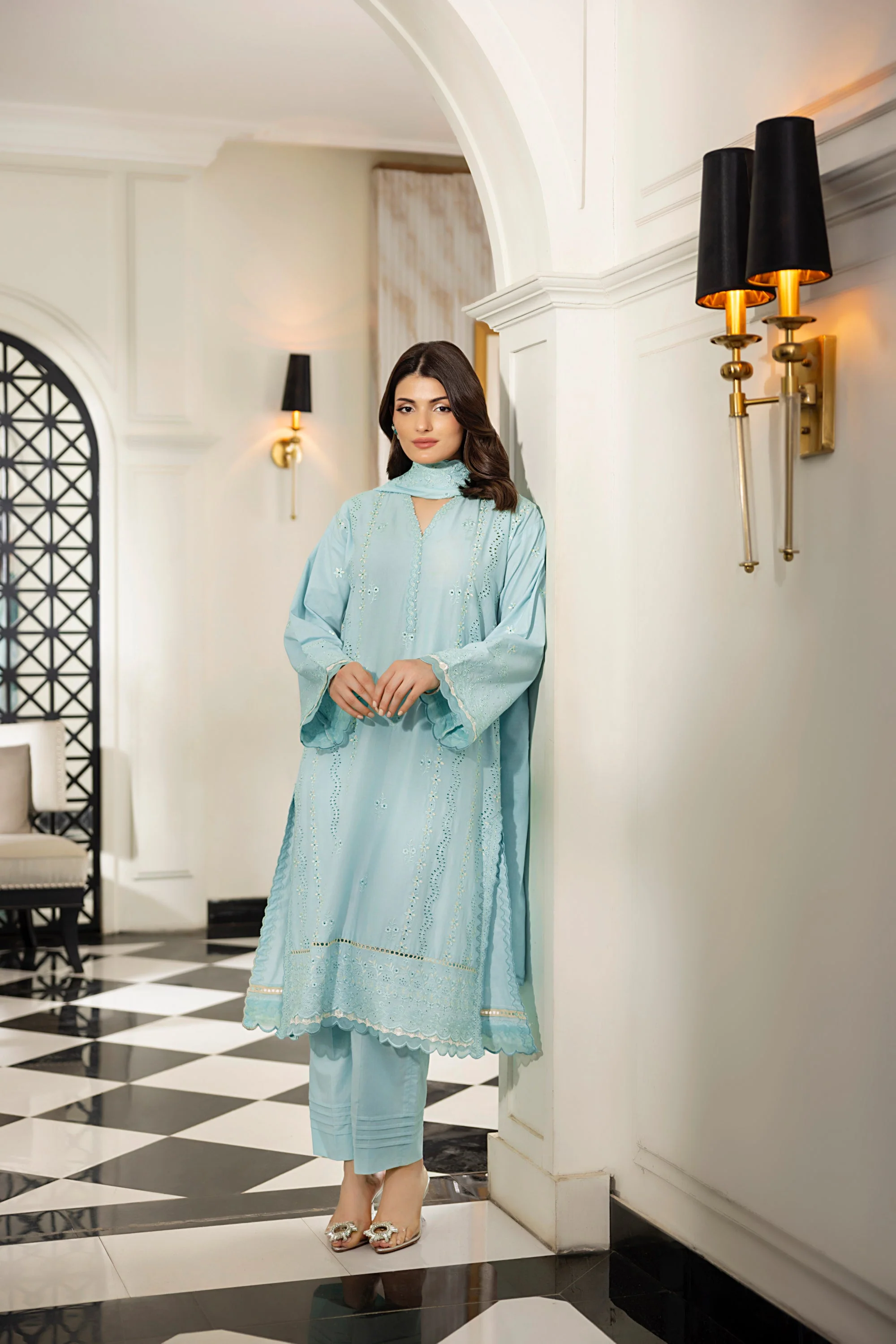 03 Piece Stitched Embroidered With Embroidered Lawn Dupatta 4 03 Piece Stitched Embroidered With Embroidered Lawn Dupatta