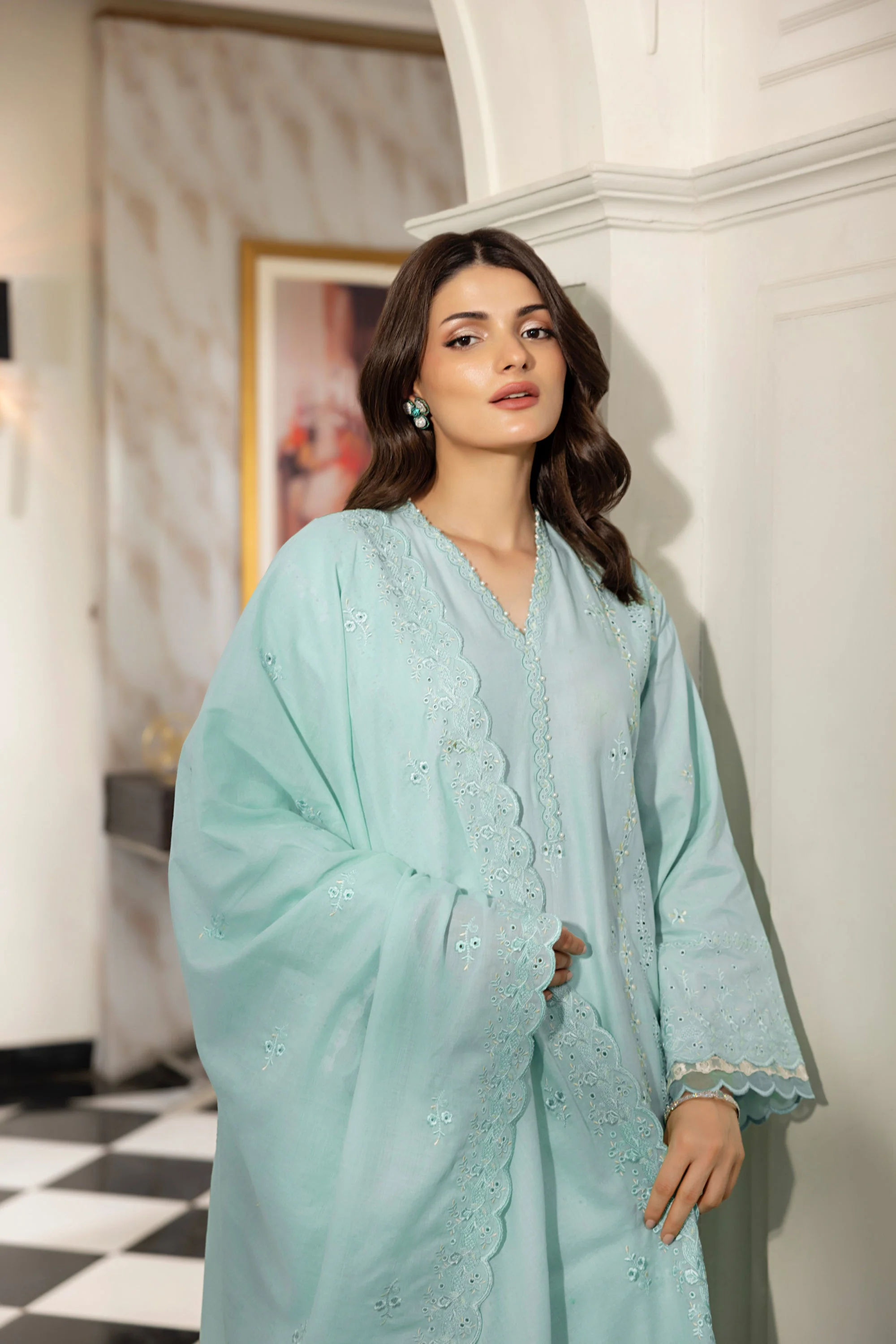 03 Piece Stitched Embroidered With Embroidered Lawn Dupatta 6 03 Piece Stitched Embroidered With Embroidered Lawn Dupatta