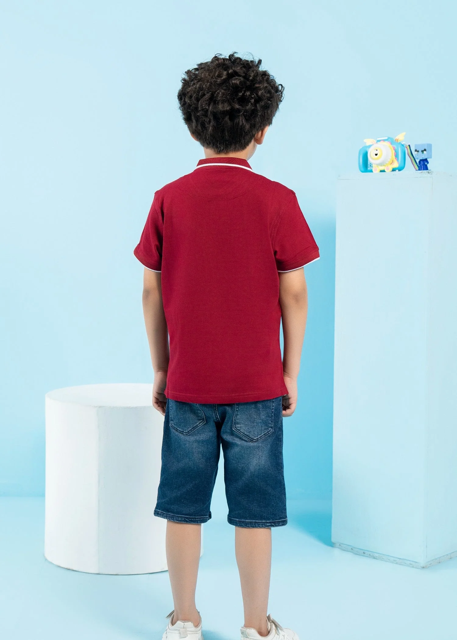 boy t shirt ( polo)- maroon 3 boy t shirt ( polo)- maroon