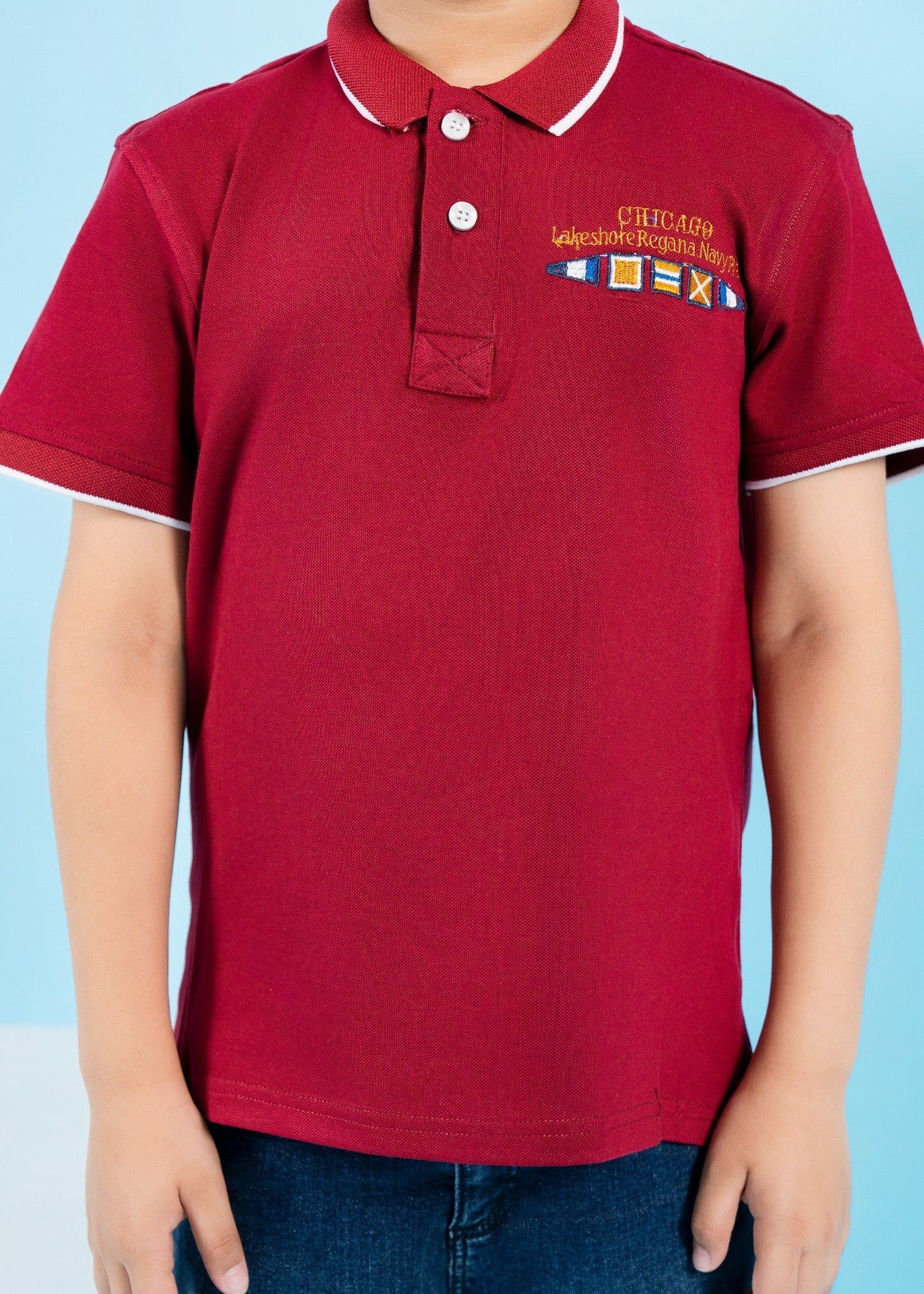 boy t shirt ( polo)- maroon 8 boy t shirt ( polo)- maroon