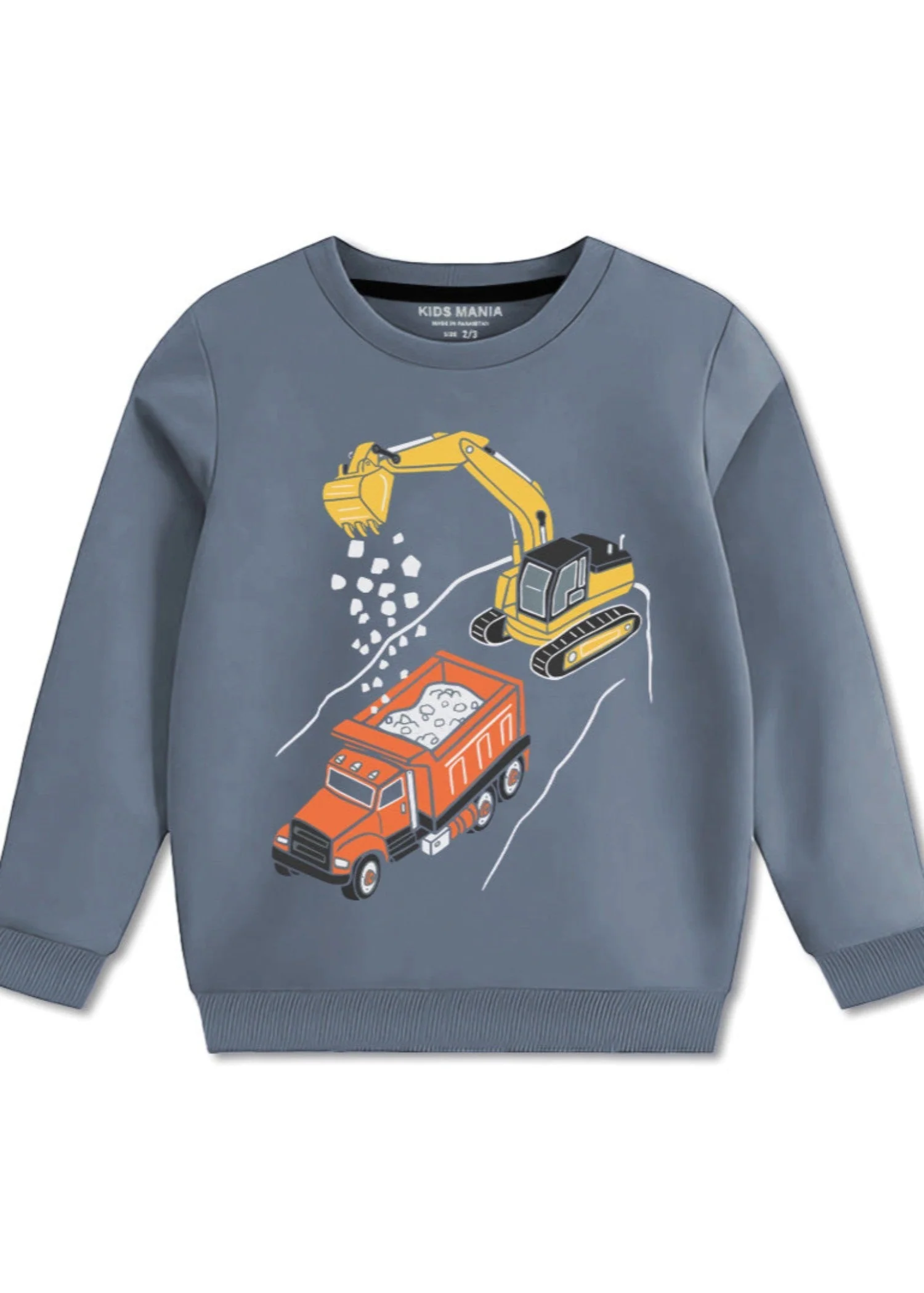 Heavy Machinery Graphics Sweatshirt For Boys