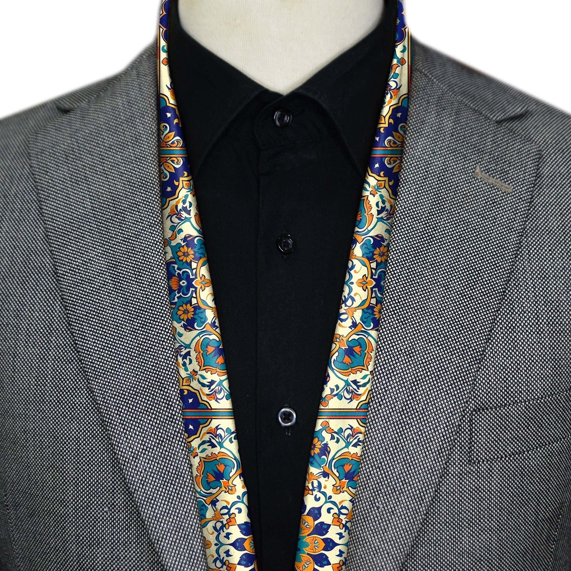 BLACK WOLF - ARABESQUE VINTAGE ELEGANT MEN SCARF