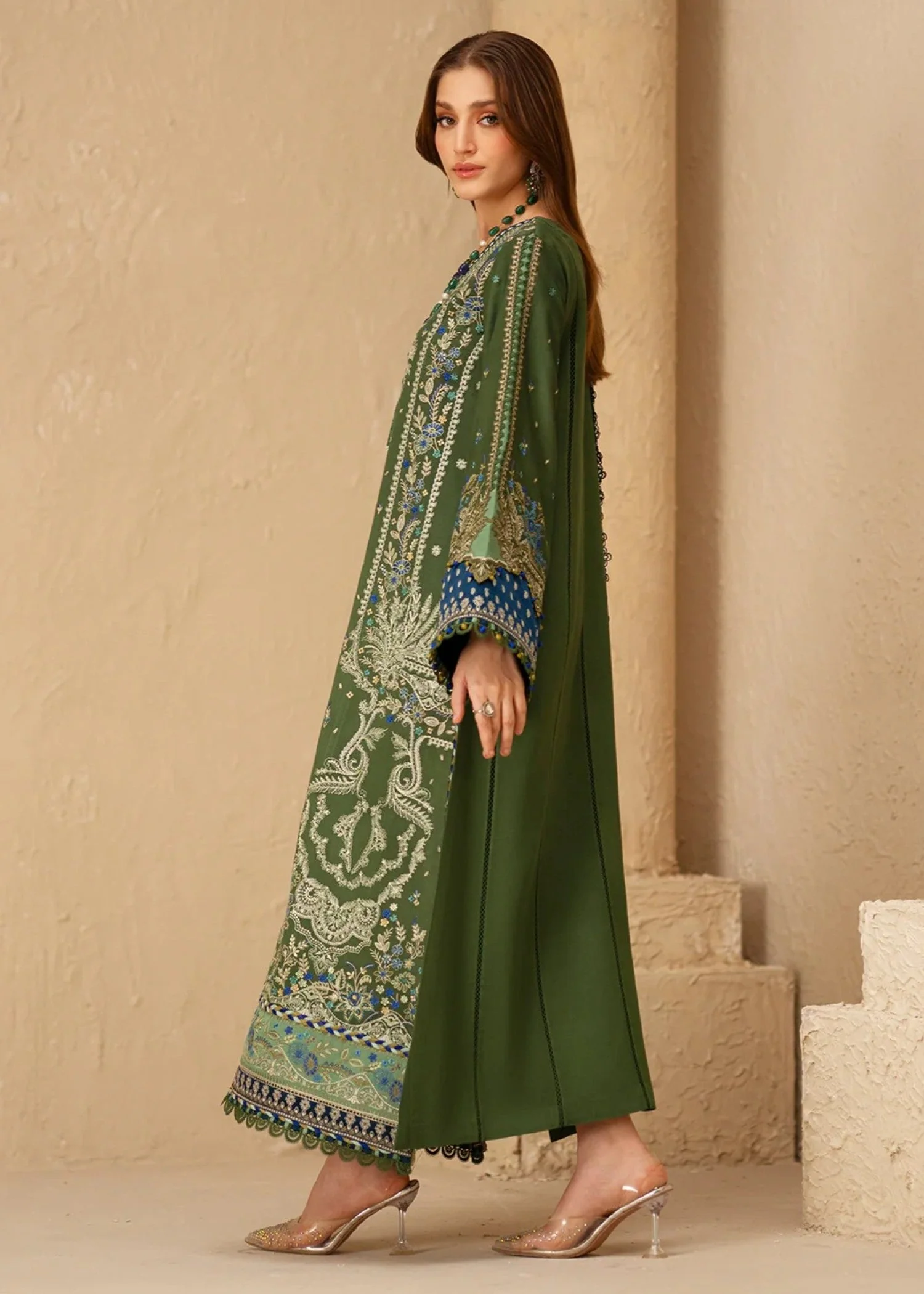 164 - B | 3 PC Kotrai Stitched