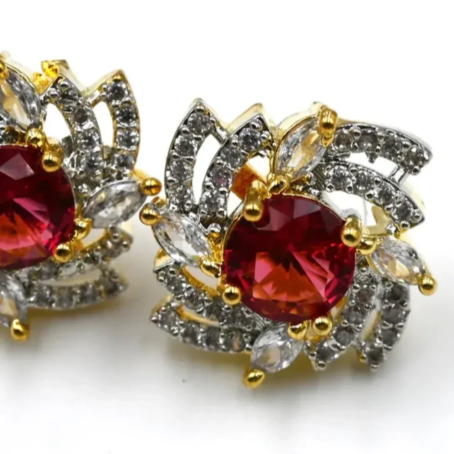 Ceylon Red Studs 3 Ceylon Red Studs