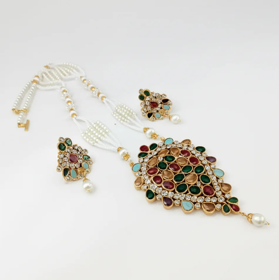 chic by gems | multi-color pear mala set