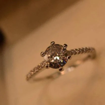 Fancy Design Real Stone Silver Ring ch-746 white