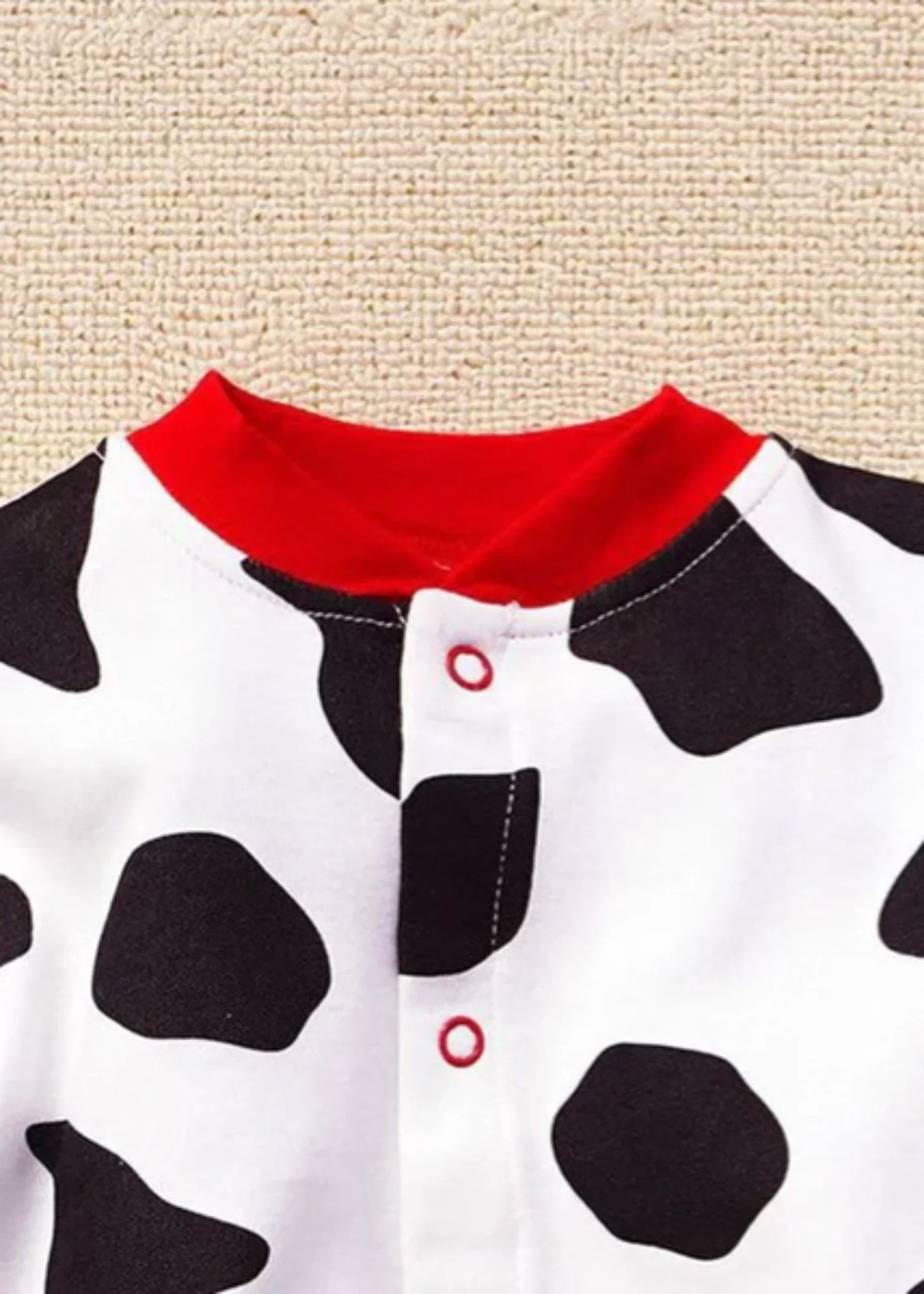 Cow Doted Pattern Full Sleeves Baby Romper - Girl newborn